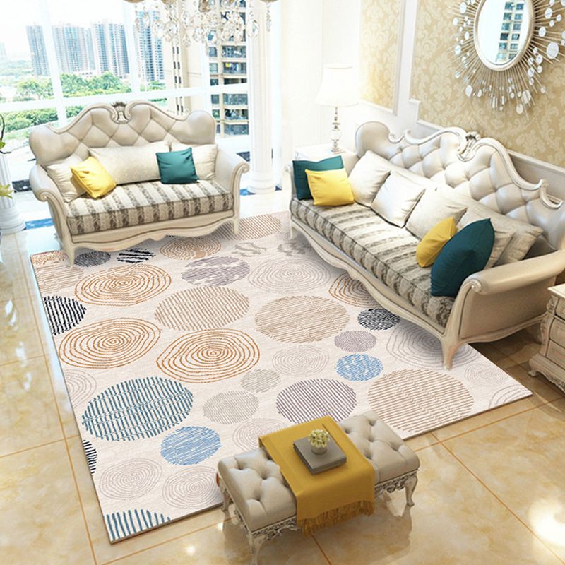 Casual Digital Print Floral Rug Multi-Color Modern Rug Polyester Stain Resistant Anti-Slip Backing Washable Carpet for Great Room