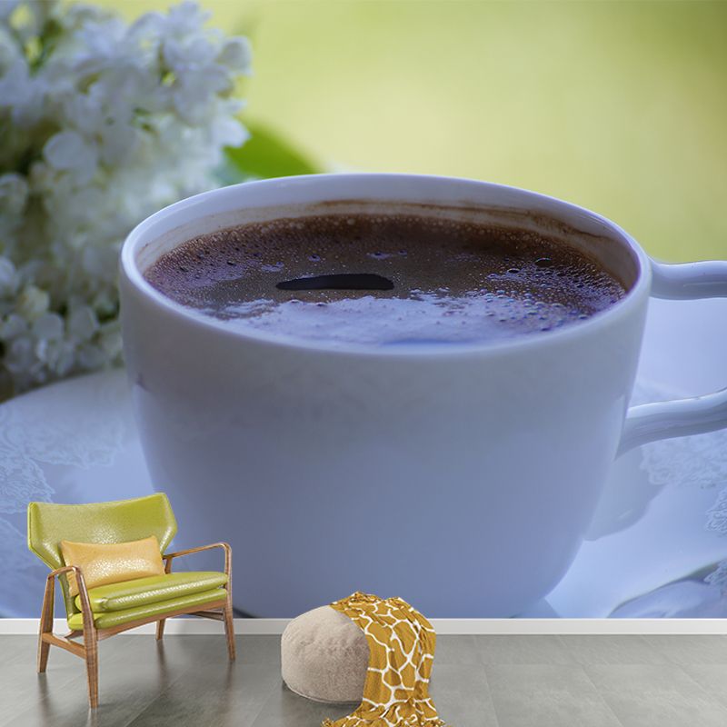 Coffee Mural Wallpaper Modern Decorative Coffee Shop, Custom Size Available