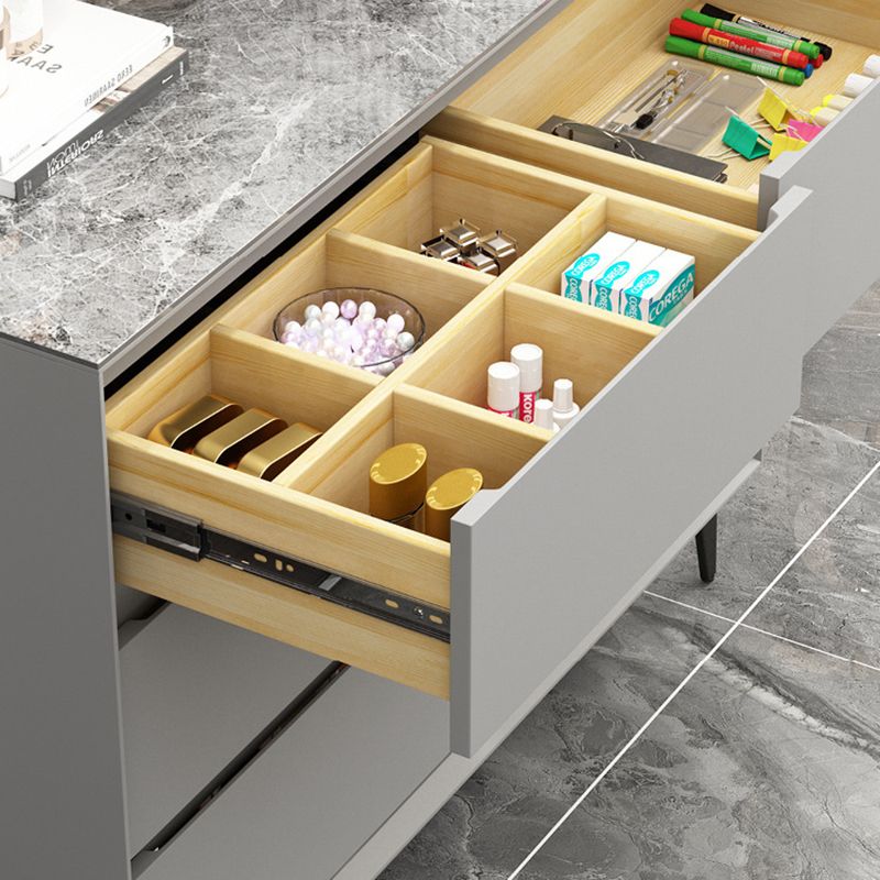 15.6-inch W Modern Storage Chest Stone Storage Chest Dresser with 3/6 Drawers