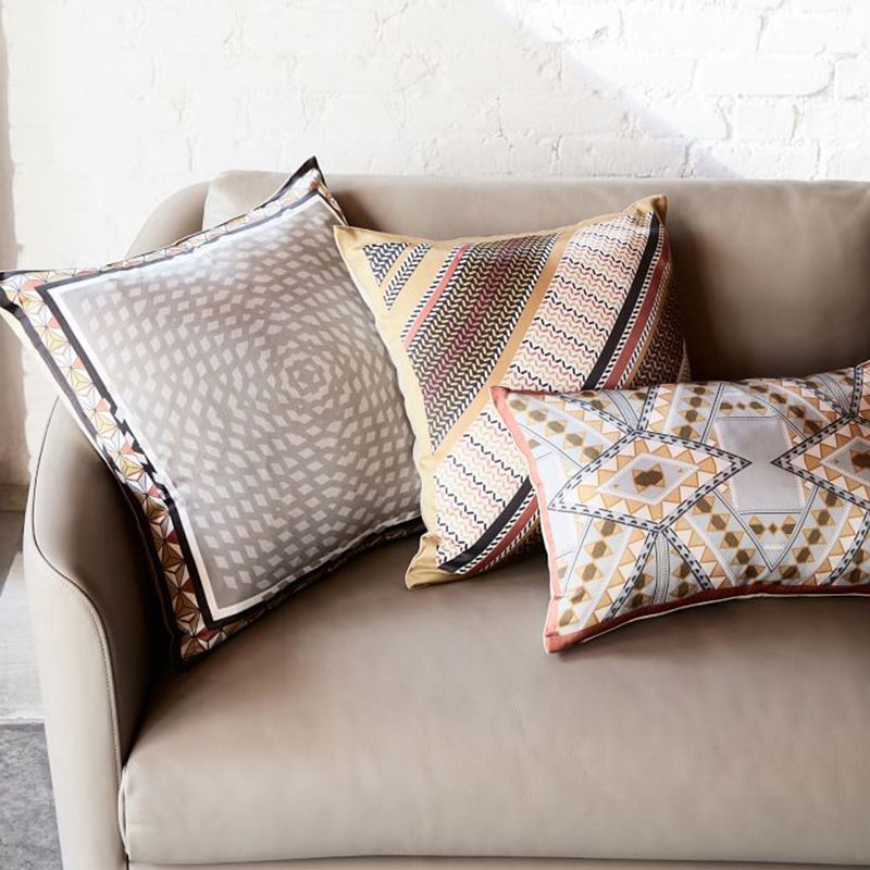 Contemporary Fabric Standard Sofa Sloped Arm Cushions Settee