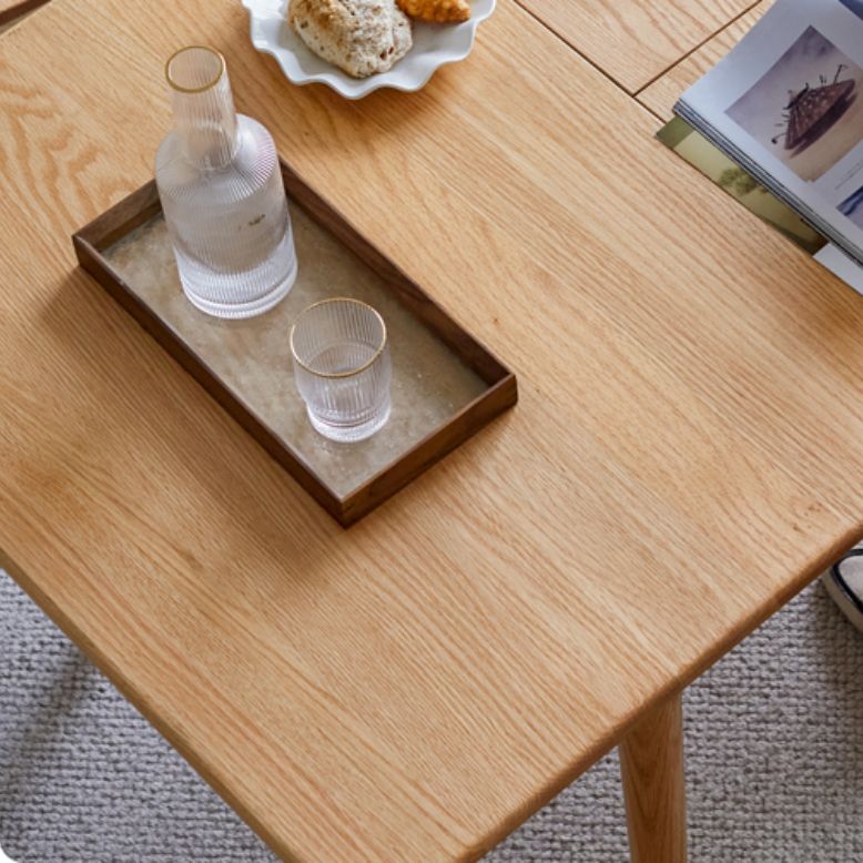Modern Style Rectangle Extendable Wood Dining Table, 47.2" x 31.5" x 29.5"