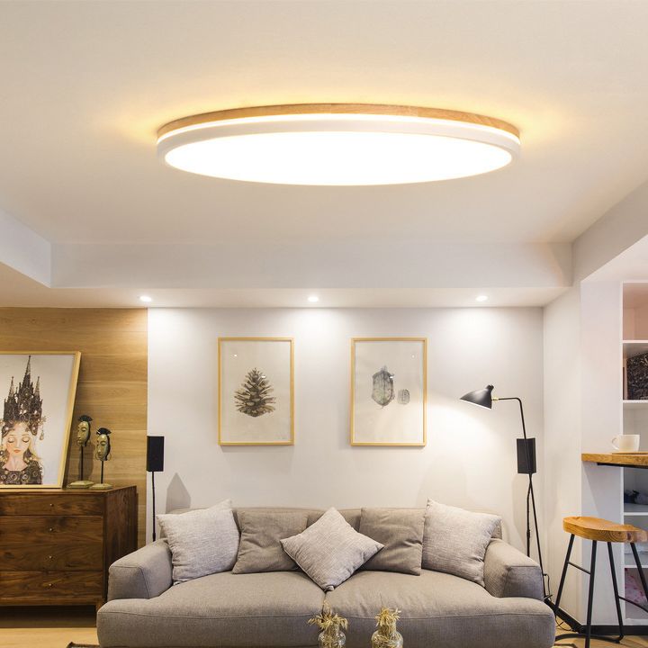 Ultrathin Round Hallway Flush Light Fixture Acrylic LED Macaron Ceiling Mounted Lamp