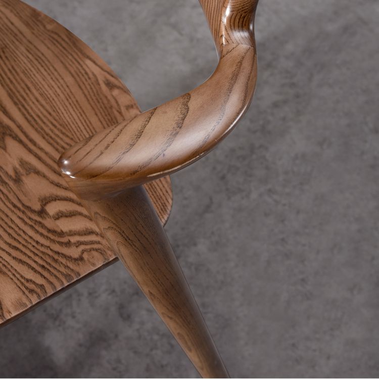 Solid Wood Dining Arm Chair Traditional Dining Accent Chair for Home