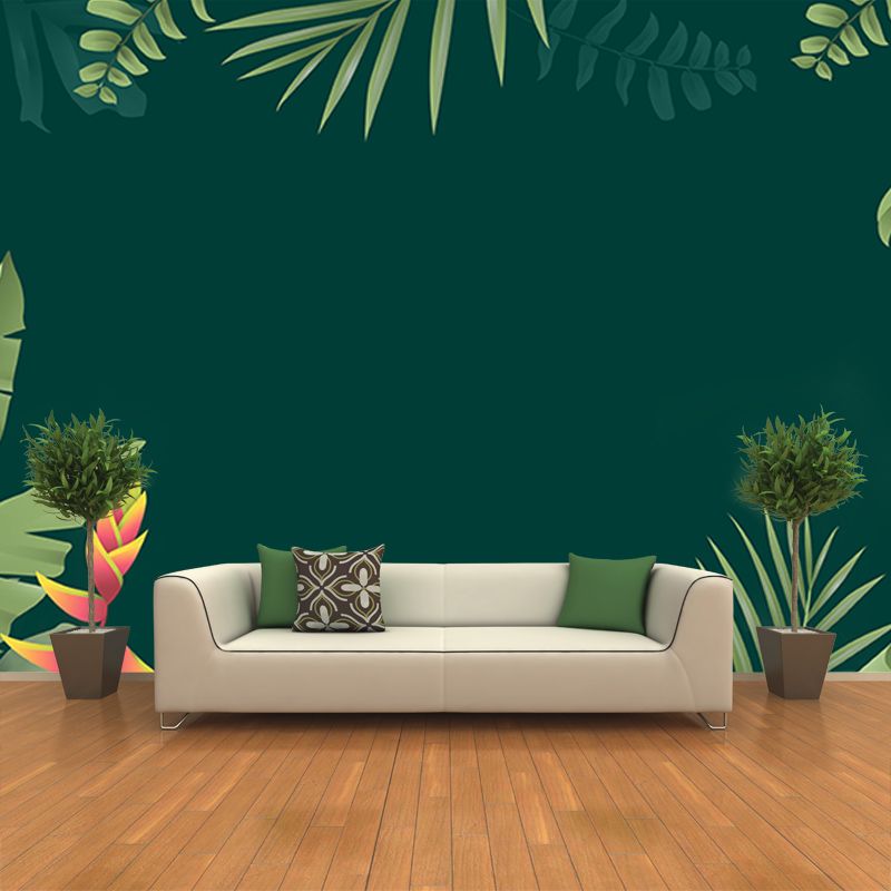 Environment Friendly Murals Tropical Style Leaves Murals for Wall Decor