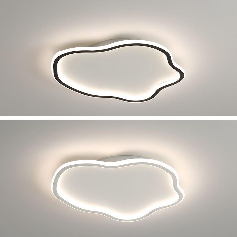 Luminaria de techo de hierro forjado con montaje empotrado LED minimalista moderno en forma de nube con pantalla acrílica