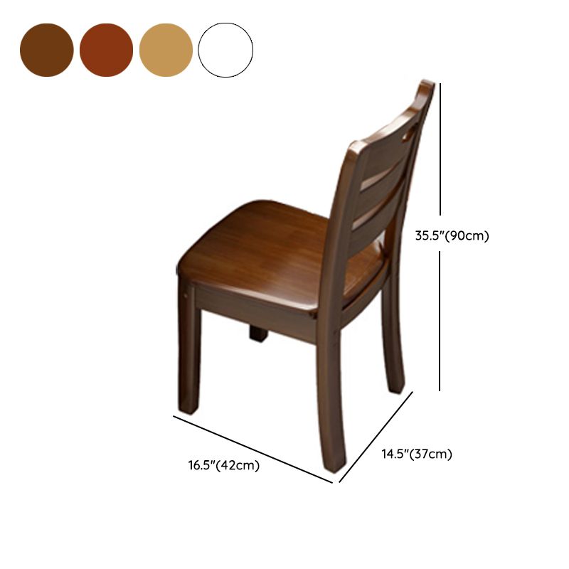 Modern Style Furniture Set 7 Pcs Round Solid Wood Dinette Table with Armless Chair