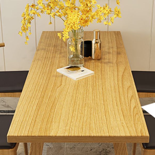 Modern Style Dining Table Rectangle Solid Wood Dining Table with Sled Base