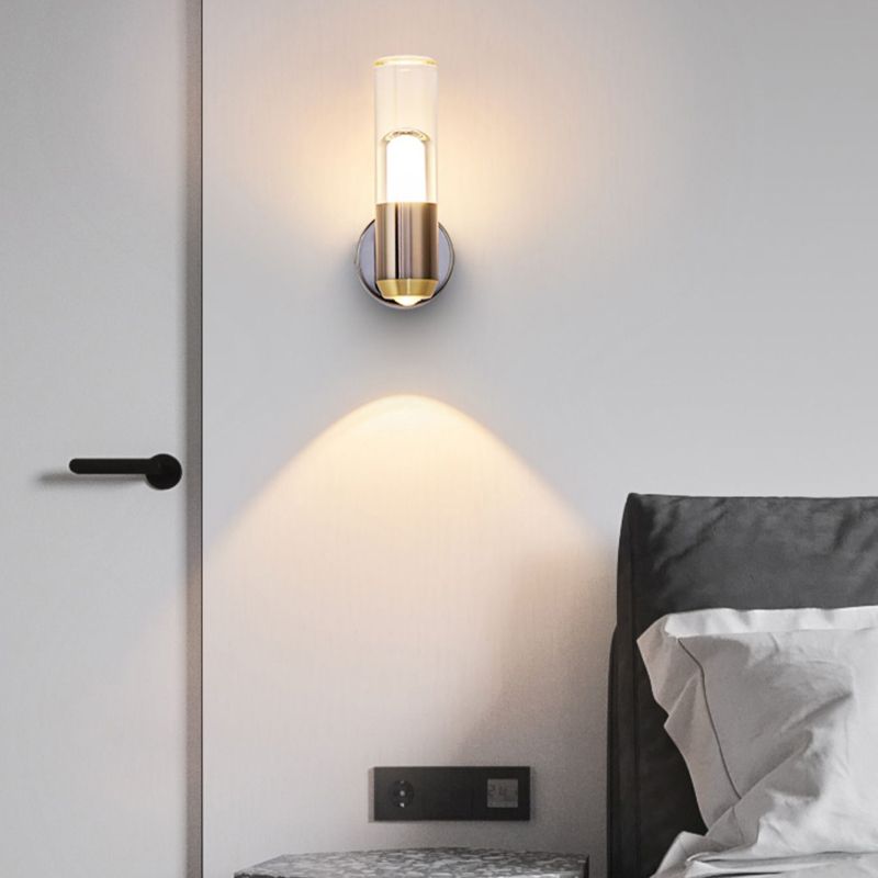 Modern Wall Sconce Cylinder Sconce Lighting with Metal for Bedroom