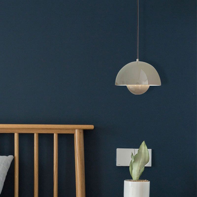 Domed Hanging Pendant Light Minimalist Metal Hanging Light Fixture