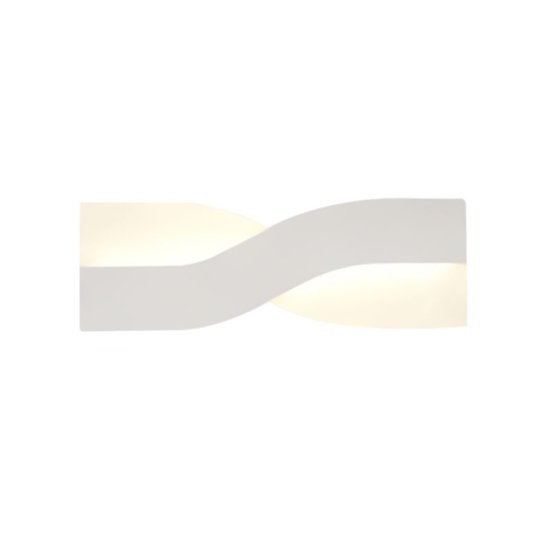 Warm/White-Light Twisted Sconce Light Simple LED Acrylic Wall Mounted Light Fixture in Gold