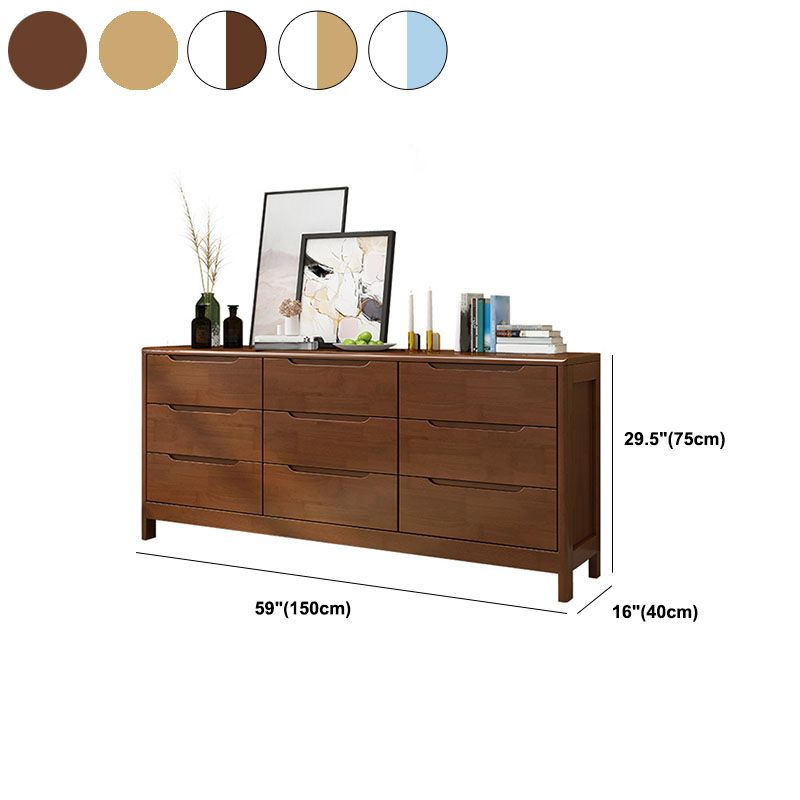 Modern Style Solid Wood Dressers 5/6/9 Drawers Storage Chest