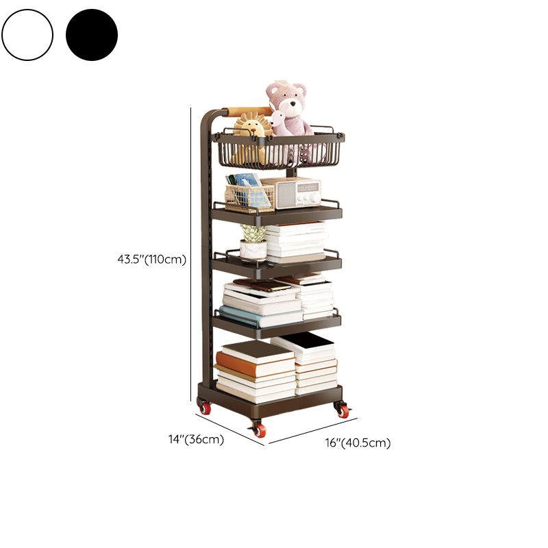 Contemporary Open Back Bookshelf Metal Vertical Bookcase for Office
