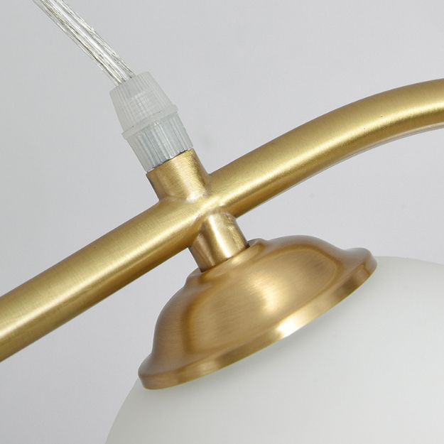 Modern Island Lighting Fixture Minimalist Glass Shade Hanging Light for Dining Room