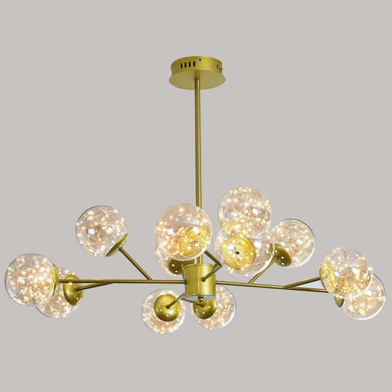 Glass Ball Shape Hanging Ceiling Light Modern Multi-Lights Hanging Light