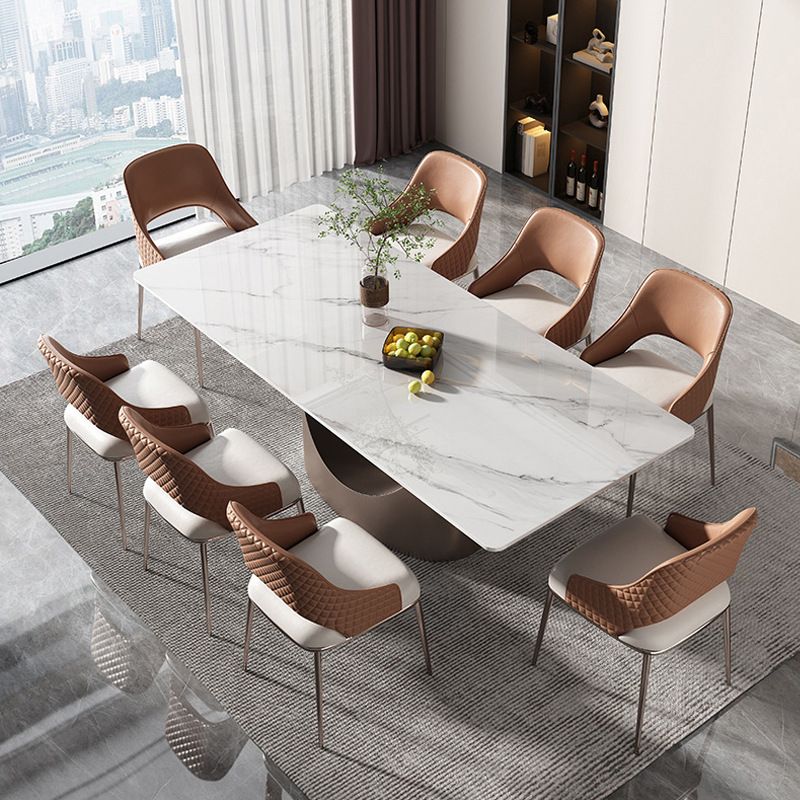 Luxury Sintered Stone Dining Set Rectangle 1/4/5/7/9 Pieces Dining Room Table Set