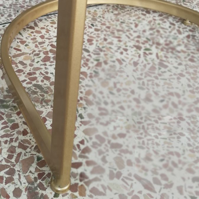 Glam Faux Leather Counter Height Stool Metal Bar Stool Bar Stool with Footrest