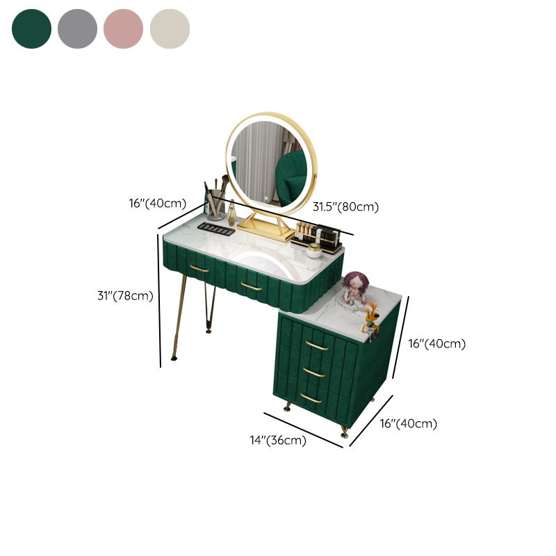 Slate Vanity Desk Removable Vanity Makeup Vanity Set for Bedroom