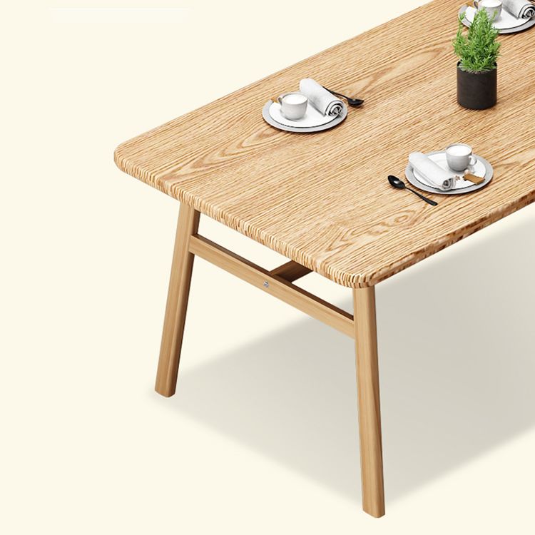 Modern Wood Rectangle Shape Dining Furniture 4 Wood Legs Table Formal for Dining Room Furniture