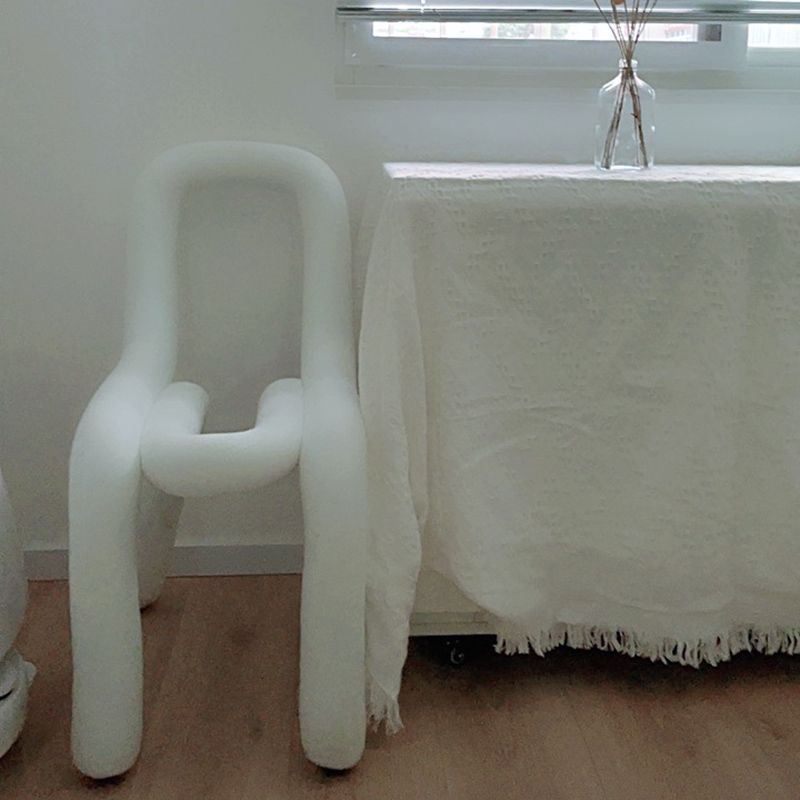 Samt-Designer-Wohnzimmer-Beistellstuhl, farbenfroher offener Esszimmerstuhl