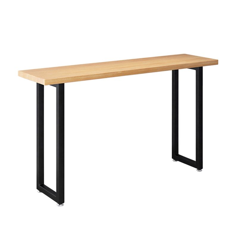 Solid Wood Sled Base Rectangle Bar Table for Kitchen Dining Room