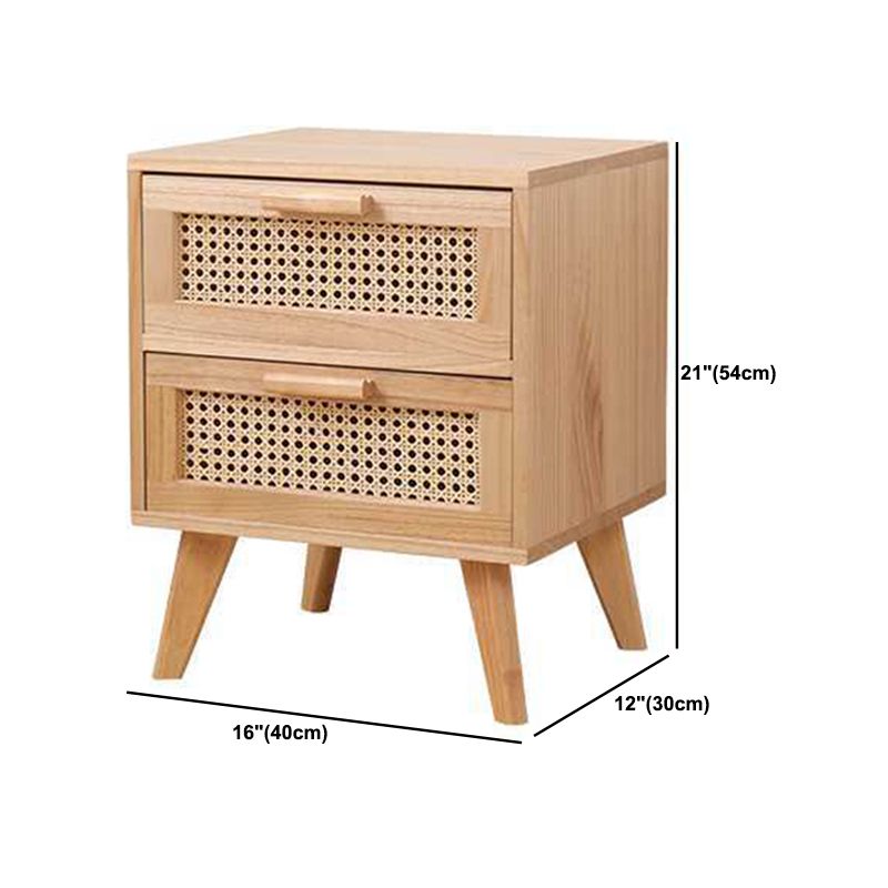 11.81" Wide Accent Chest Rattan Rectangle Standard Chest with Drawers
