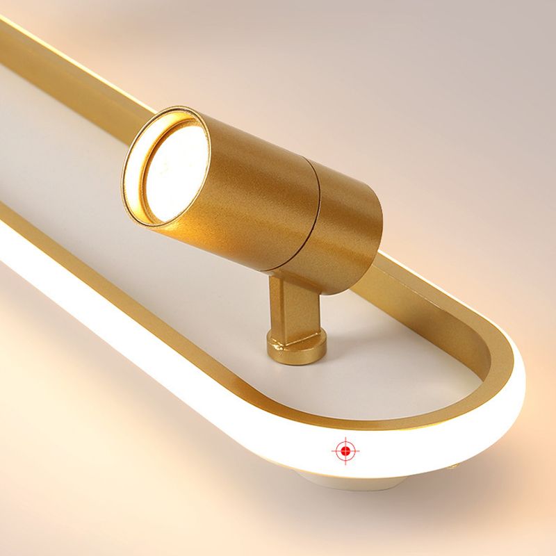 Modern LED Ceiling Lamp with Spotlight Gold Flush Mount Light for Clothing Shop