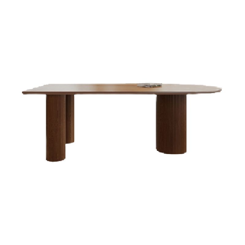 3 Legs Dining Table Modern Style Pine Wood Table for Dining Room