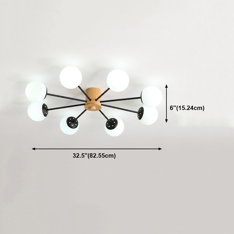 Wooden Ceiling Mount Chandelier Simplicity Style Ceiling Mounted Light