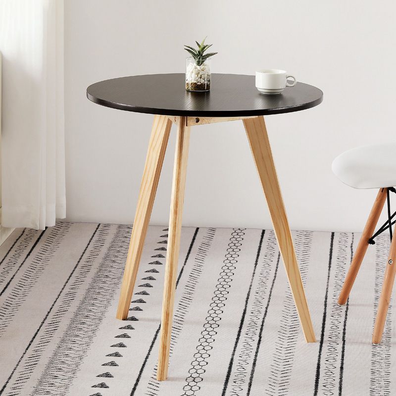 3 Legs End Table Natural/black/white Round Wood Side End Table