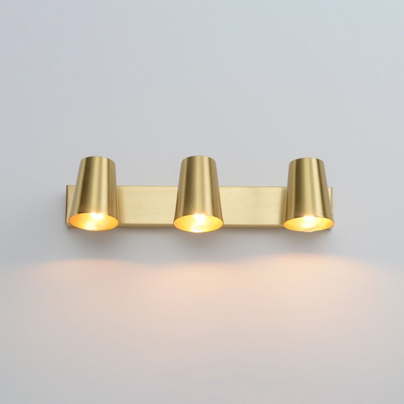 Postmoderne Leuchten goldene Multi-Blub-Metallwandlampen für Badezimmer