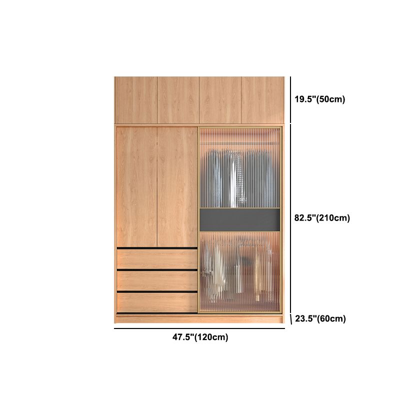 Sliding Engineered Wood Wardrobe Closet Modern Wardrobe Cabinet