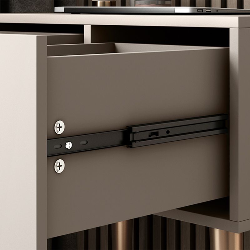 23. 6" Wide Vanity Table Set with Stool Modern 3-Drawer Dressing Table