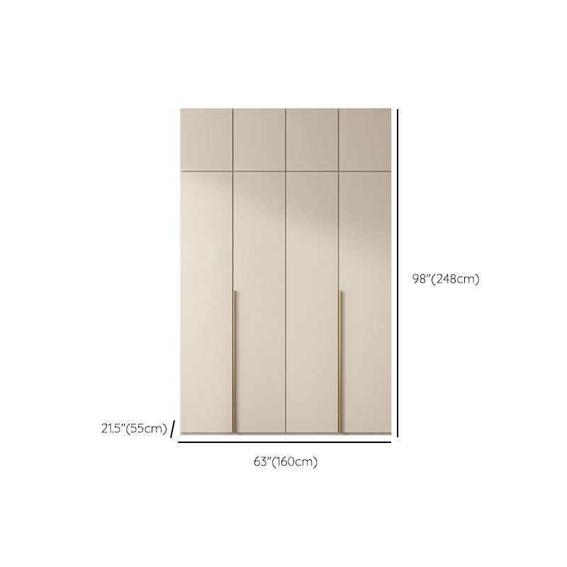 Wooden Wardrobe Armoire with Shelves Modern Wardrobe Cabinet