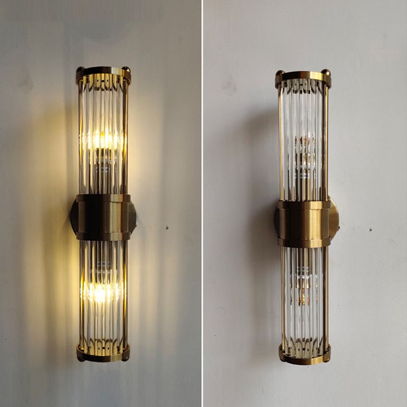 Gold Metal Wall Mount Lamp Contemporary Vanity Wall Light Sconces for Bathroom
