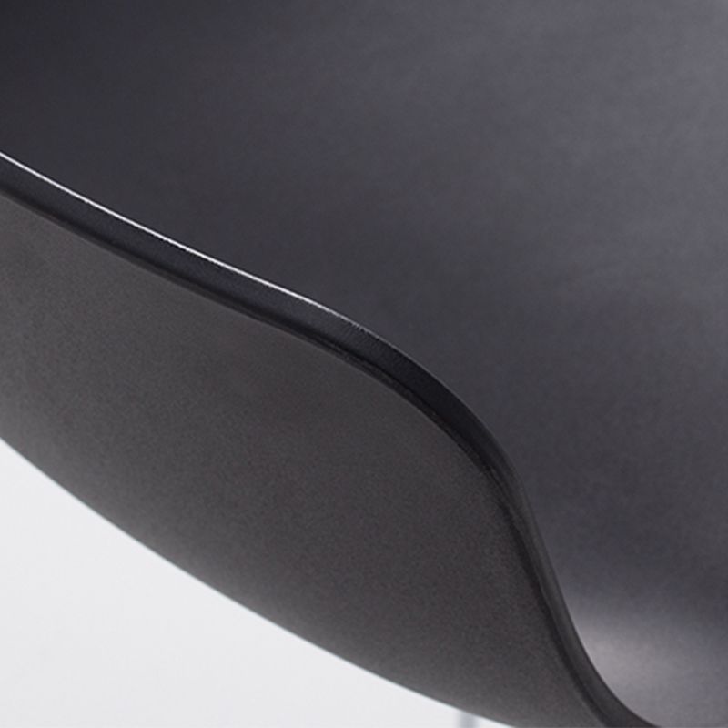 Contemporary Plastic Dining Stools Armless Bar Stools with Metal Base