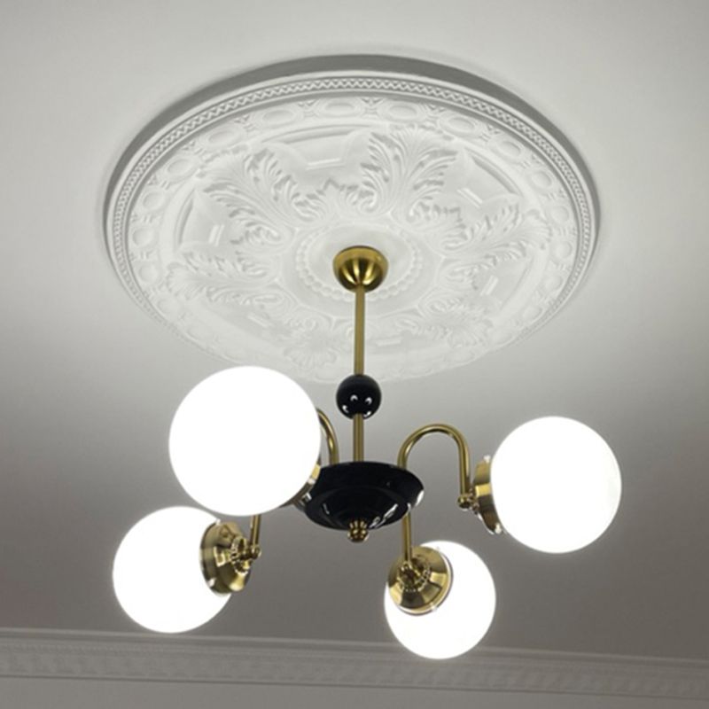 Contemporary Style Spherical Shape Chandelier Lights Glass Chandelier Lighting in Silver