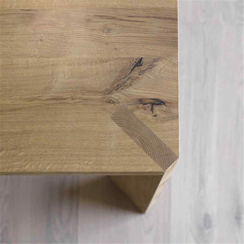 Modern Dining Table for Restaurant Rectangle Solid Wood Table with 4 Legs