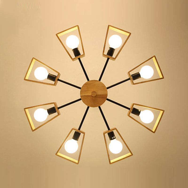 Chandelier en forme de Spoutnik en forme de lampe de caoutchouc nordique