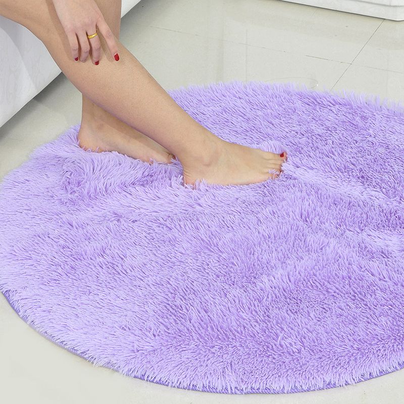 Plush Plain Rug Multi Colored Minimalism Rug Synthetics Machine Wash Pet-Friendly Rug for Bedroom