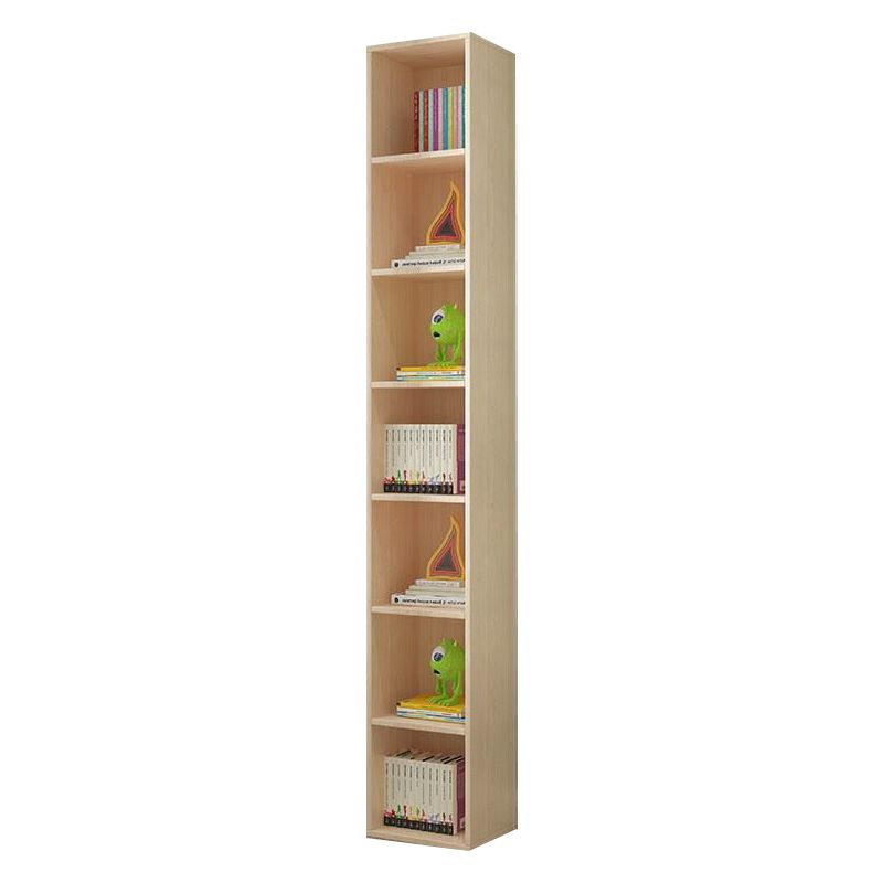 Scandinavian Pine Standard Bookshelf Vertical Closed Back Bookshelf for Living Room
