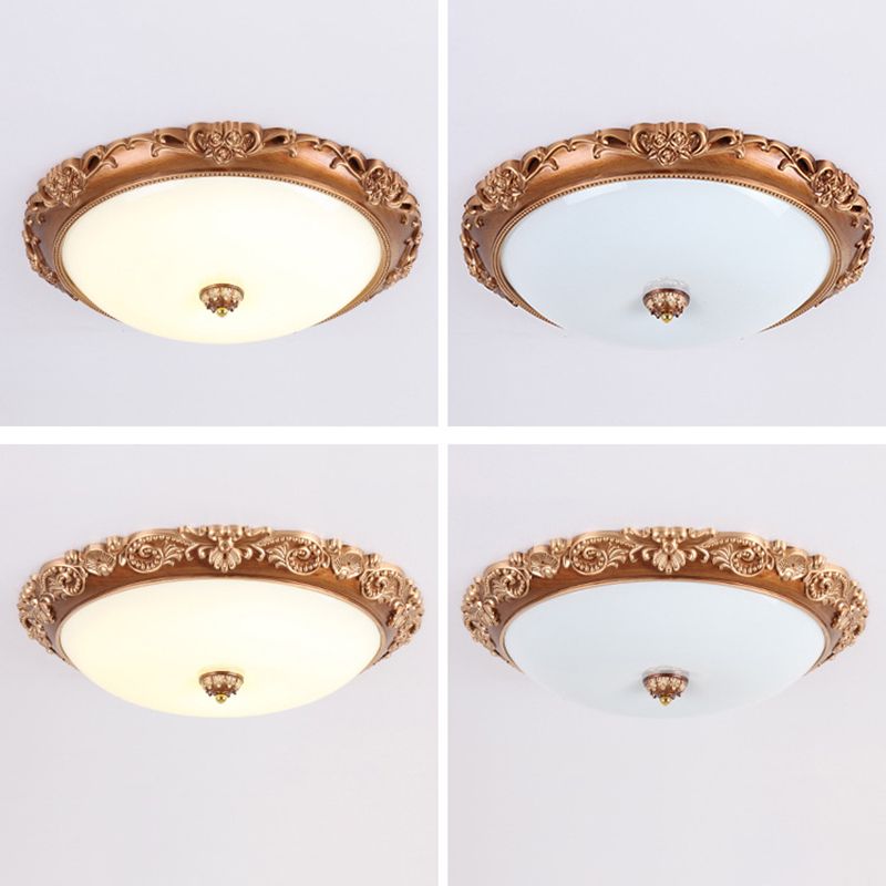 Bowl Flush Mount Lighting Fixtures Traditional Glass Flushmount