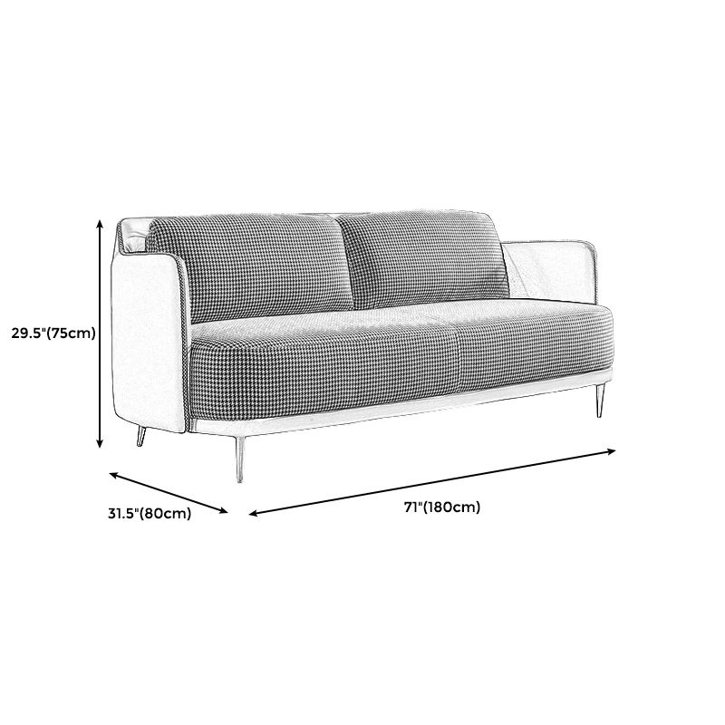 Moderne Baumwoll -Quadrat -Armsofa 29,9 "W mit Oberkissen für Wohnzimmer