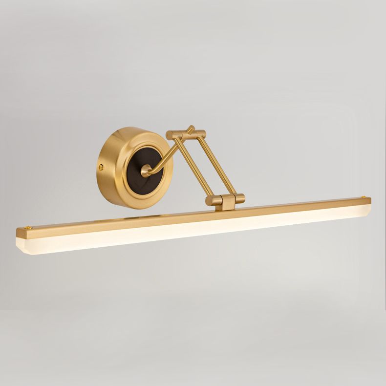 Modern Brass LED Light Vanity Light Fixtures over Mirror for Bathroom Make-up