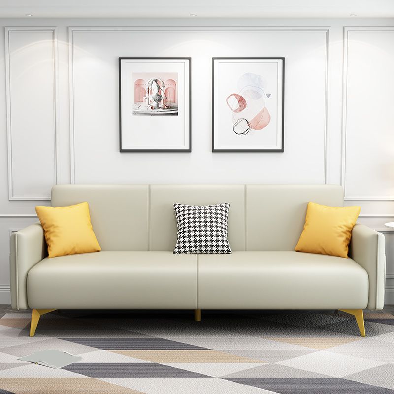 Contemporary Square Arm Living Room Fabric Stationary Seating