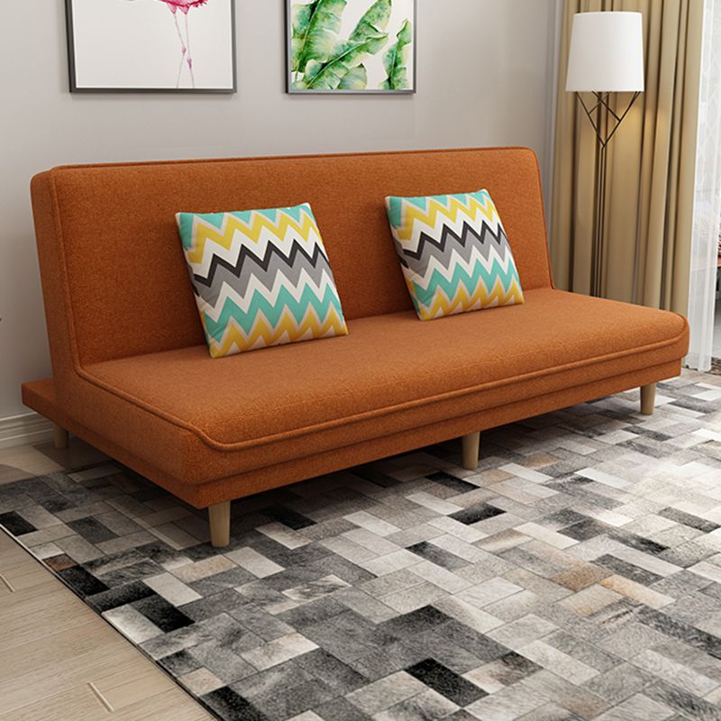 Foldable and Wear-resisting Linen Armless Sofa with Tight Back for Apartment