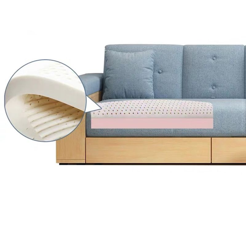 Contemporary Fabric Convertible Sofa Bed 29.53"High Pillow Top Arm Sofa Bed with Storage