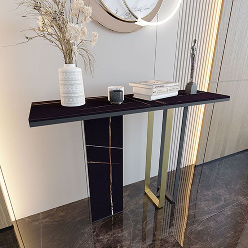 Modern Stone Console Table 14" W Stain Resistant Accent Table for Hall