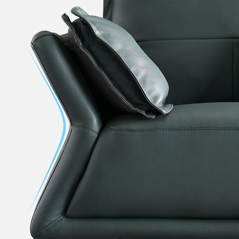 Interior Armrest Sponge Seat Leather/imitation Leather Filled Dark Green/orange Sofa
