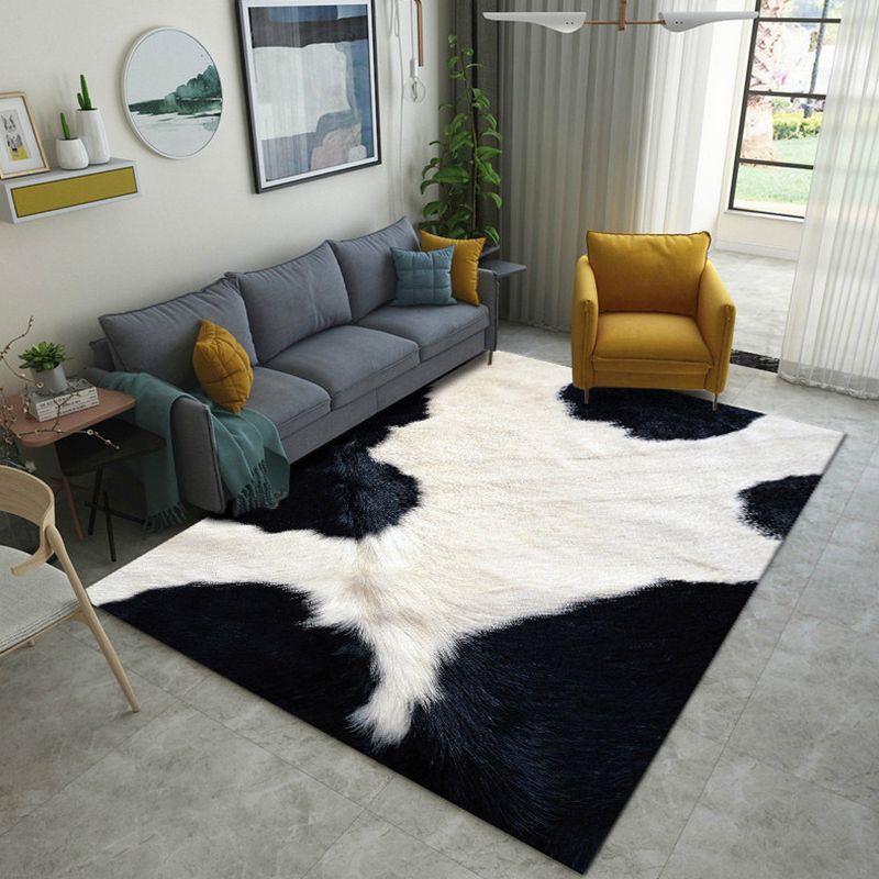 Moderner Wohnzimmer Teppich Multi -Farbe Tier Pelz Druck Teppich Polyster Easy Care Machine Waschbare Teppich