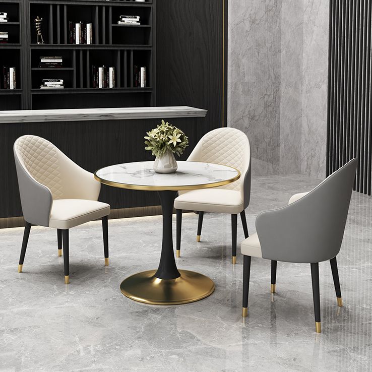 Tavolo da pranzo contemporaneo da 31,5 pollici tavolo rotondo per cucina